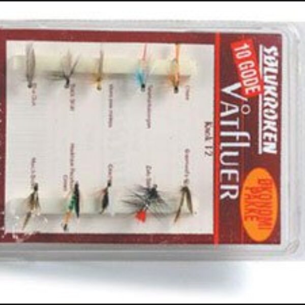 Sølvkroken 8501 Våtfluesett #12 enk.krok