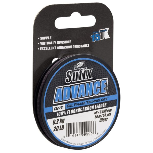 Sufix Advance Fluorcarbon 50m 0,405mm Fortomsmateriale 142160