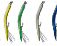 Mustad 12 MAKK6-2/0 gummimakk med blinkende tinsel